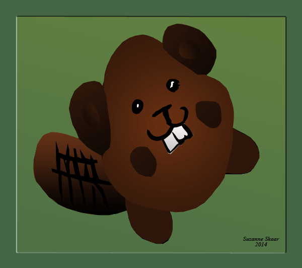 "Dancing Beaver." Suzanne Skaar. Digital media/ Animated .gif. CUTE-OFF #9. 2014.