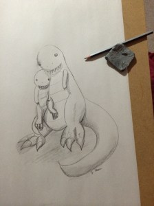 "Some Days." Suzanne Skaar. Graphite, newsprint. Work in progress. 2015.