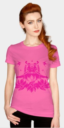 "Lotus (Pink)". Suzanne Skaar. Women's T-shirt. Available in multiple formats at Design by Hümans.
